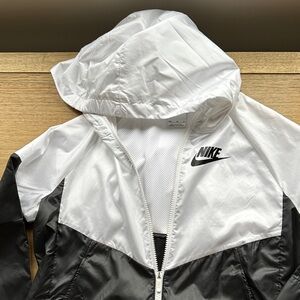 Nike Black and White Hooded Jacket
